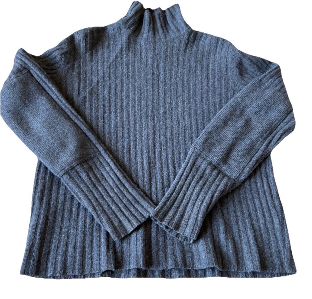 VTG 90s Abercrombie Fitch Lambswool Sweater Mens S/M Ribbed Turtleneck Hong Kong